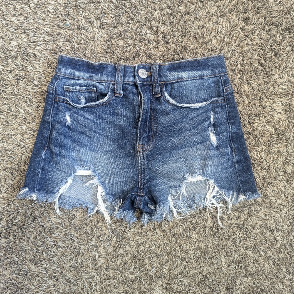 High Rise Jean Shorts